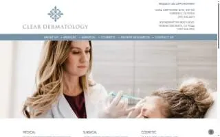 Clear Dermatology website