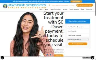 Hawthorne Orthodontics website