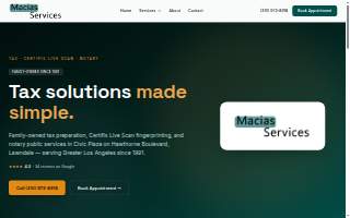 Macias Services, Tax, Notary Public & Live SCAN Services