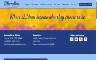 Shoreline Speech & Language Center of Lawndale website