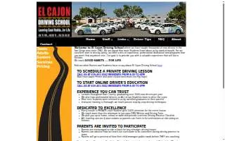 El Cajon Driving School website