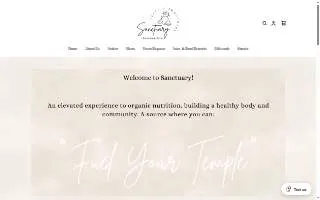 Sanctuary Juice'n Smoothies website