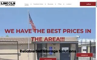 Lincoln Mini Storage website
