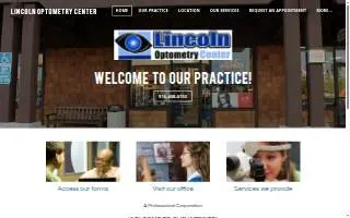 Lincoln Optometry Center website
