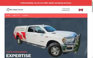Bills septic service website