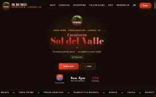 Carniceria Sol Del Valle website