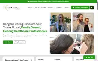 Deegan Hearing Clinic website