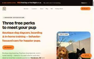 BratPak Dog Kamp - Livermore website