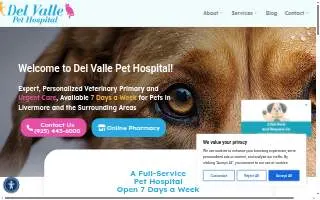 Del Valle Pet Hospital website