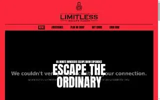Limitless Escape Games of Livermore website