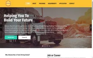 Advance Bus & Truck Driving School website