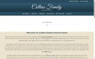 Collins Family Funeral Home Inc website