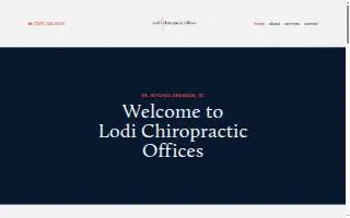 Lodi Chiropractic Office website
