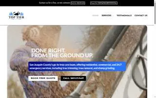 Top Tier Tree Care website