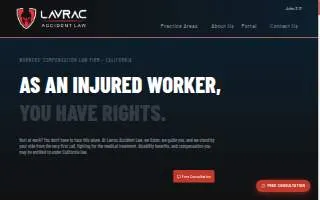 LAVRAC ACCIDENT LAW - Work Accident Lawyer website