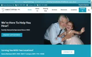 Legacy Audiology Inc of Lompoc website