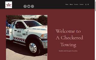 A checkered towing