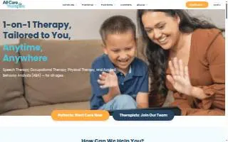 All Care Therapies of Long Beach website