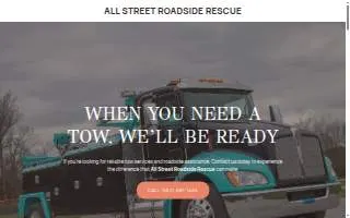 All Street Roadside Rescue website