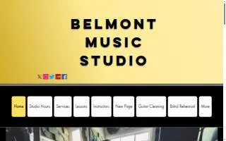 Belmont Music Studio website