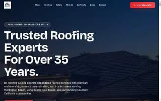 BK ROOFING AND SONS of Long Beach website