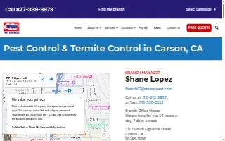Dewey Pest & Termite Control of Long Beach website