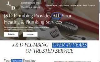 J & D Plumbing & Heating Contractors website