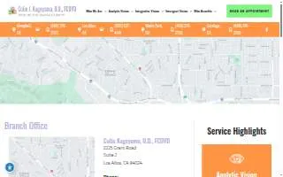 Colin Kageyama, O.D., FCOVD - Los Altos Branch website