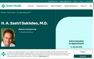 H. A. Sastri Sukhdeo, M.D. website