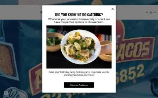 Ask 4 Tacos Catering website