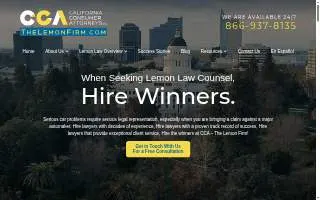 California Consumer Attorneys P.C. - The Lemon Firm website