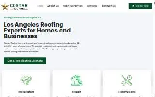 Costar Roofing inc website