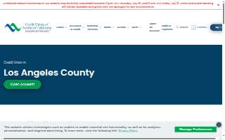 Credit Union of Southern California website