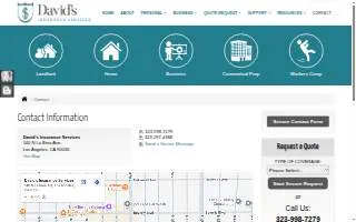 David's Insurance Services website