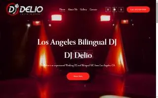 DJ Delio Bilingual Mobile DJ website