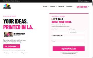 Downtown LA Printer website