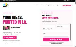 Downtown LA Printer website