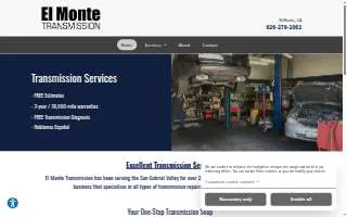 El Monte Transmission of Baldwin Park website