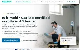 Fast Mold Testing - Los Angeles website