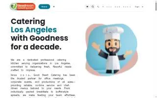 Good Heart Catering of Los Angeles website