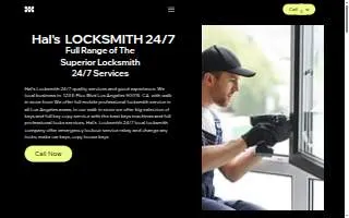 Hal's Locksmith 24-7 website