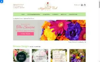 Highland Park Florist website