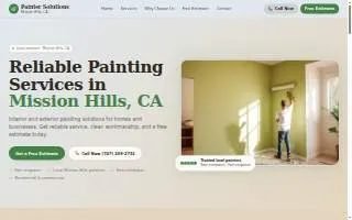 House Glow Painter Solutions website