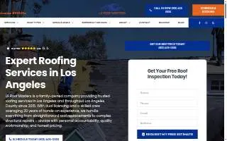 LA Roof Masters Hollywood website