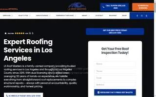 LA Roof Masters Services Hollywood website