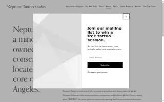 Neptune tattoo studio website