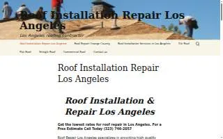 Roof Repair Experts Los Angeles website