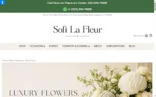 Sofi La Fleur website