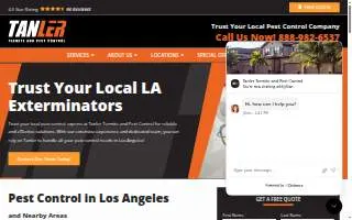 Tanler Termite and Pest Control website