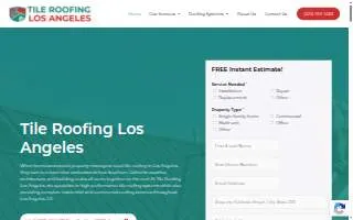Tile Roofing Los Angeles website